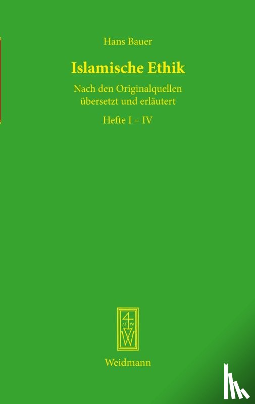 Bauer, Hans - Islamische Ethik