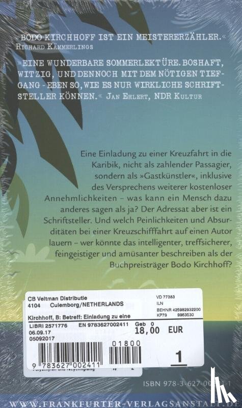 Kirchhoff, Bodo - Betreff: Einladung zu einer Kreuzfahrt