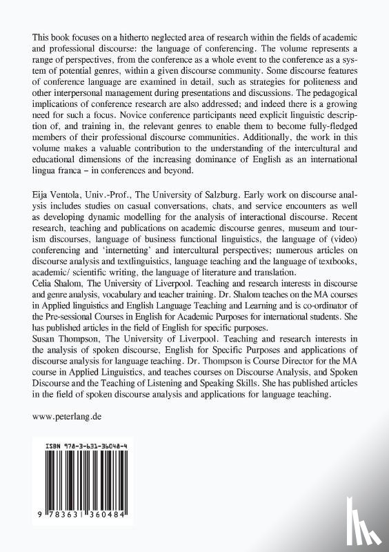  - The Language of Conferencing