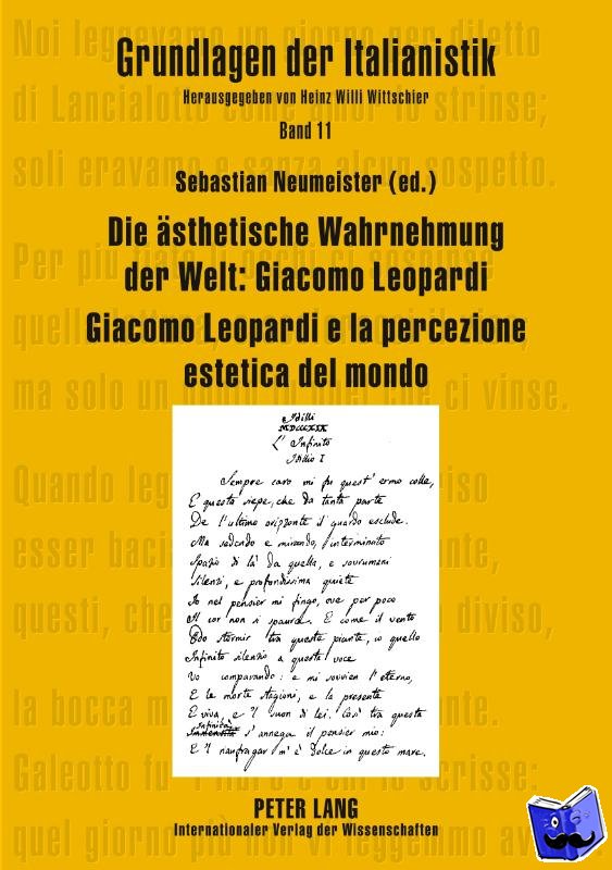  - Die Aesthetische Wahrnehmung Der Welt: Giacomo Leopardi - Giacomo Leopardi E La Percezione Estetica del Mondo