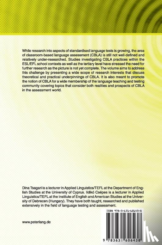  - Classroom-Based Language Assessment