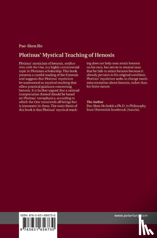 Ho, Pao-Shen - Plotinus’ Mystical Teaching of Henosis