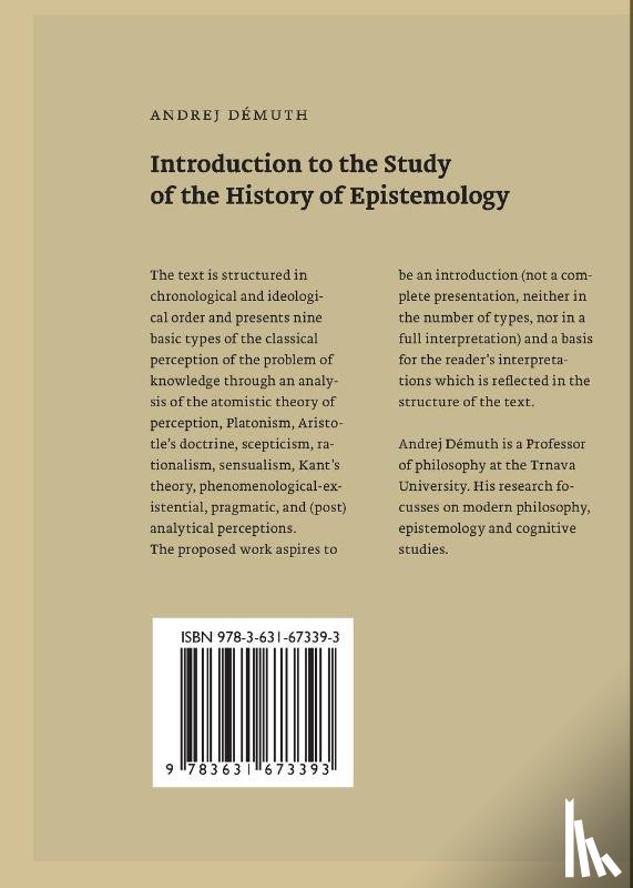 Demuth, Andrej - Introduction to the Study of the History of Epistemology