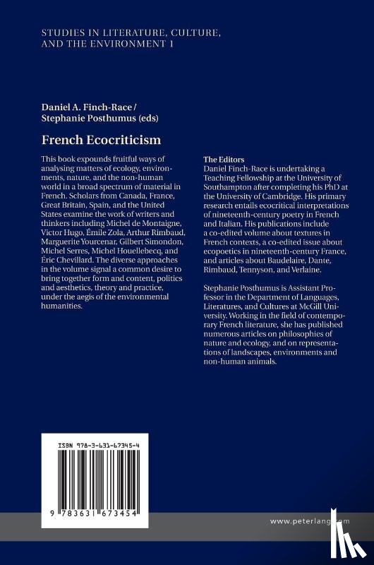  - French Ecocriticism