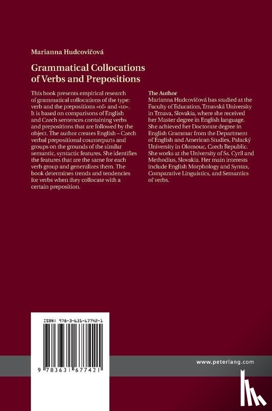 Hudcovicova, Marianna - Grammatical Collocations of Verbs and Prepositions