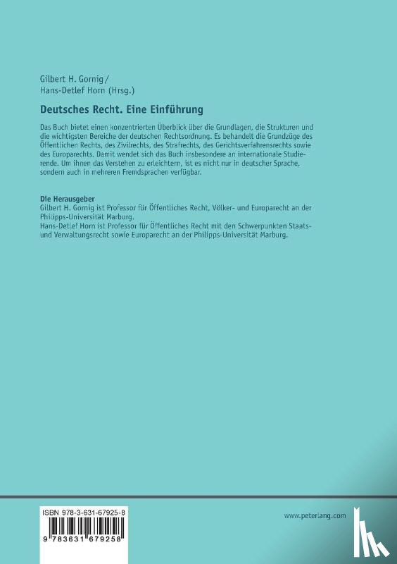  - Deutsches Recht. Eine Einfuehrung