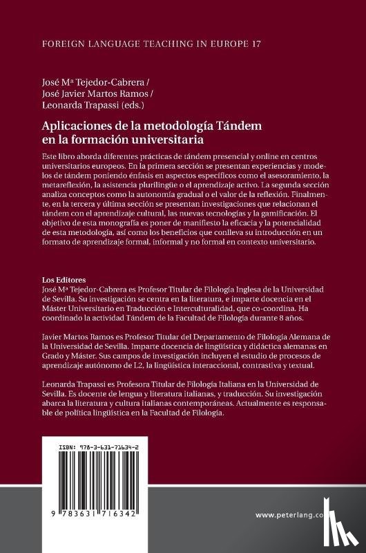  - Aplicaciones de la Metodologia Tandem En La Formacion Universitaria