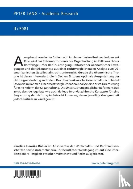 Kohler, Karoline Henrike - Legal Judgement Rule