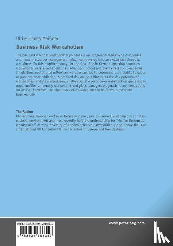 Meißner, Ulrike Emma - Business Risk Workaholism