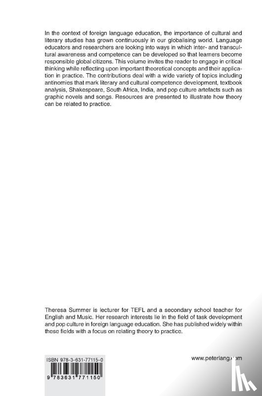  - Culture and Literature in the EFL Classroom