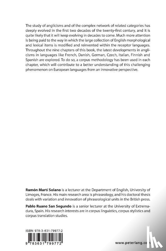  - Anglicisms and Corpus Linguistics