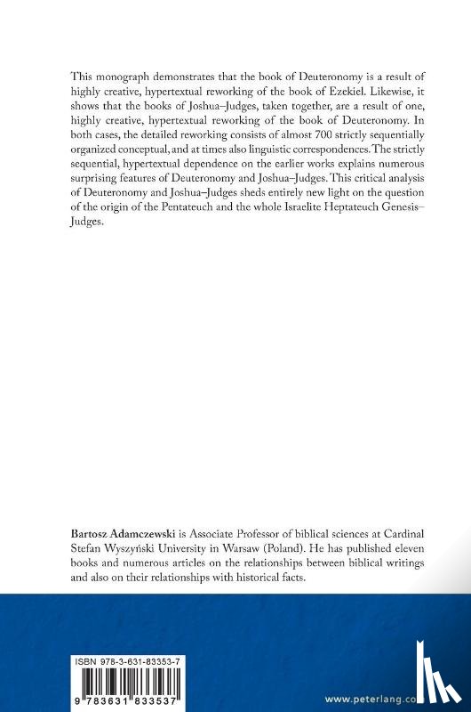 Adamczewski, Bartosz - Deuteronomy–Judges