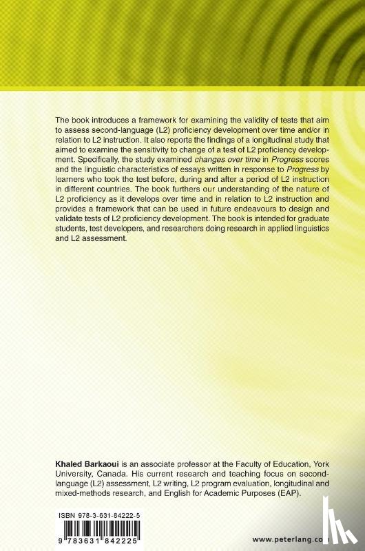 Barkaoui, Khaled - Evaluating Tests of Second Language Development