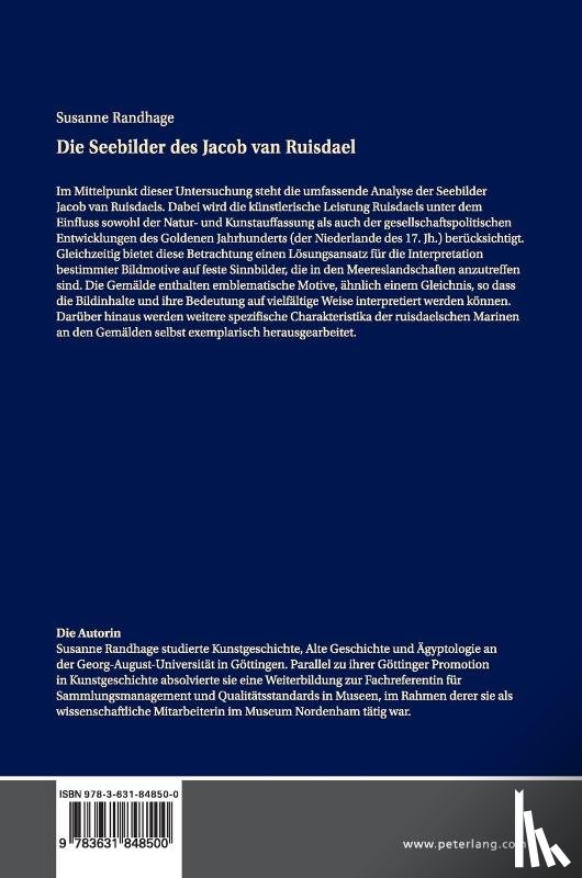 Randhage, Susanne - Die Seebilder Des Jacob Van Ruisdael