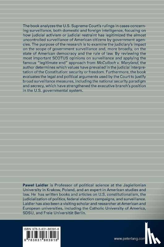 Laidler, Pawel - The U.S. Supreme Court and the Legitimization of Surveillance