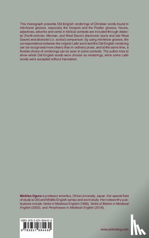 Ogura, Michiko - Christian and Related Terms Used in Interlinear Glosses in the Old English Period