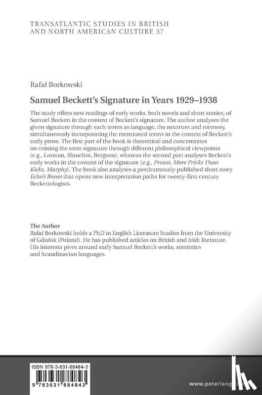 Borkowski, Rafal - Samuel Beckett's Signature in Years 1929–1938