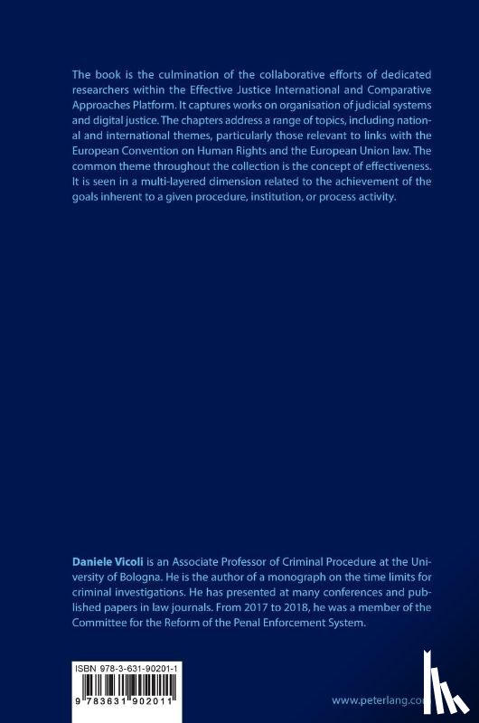  - Effective Justice. International and Comparative Approaches