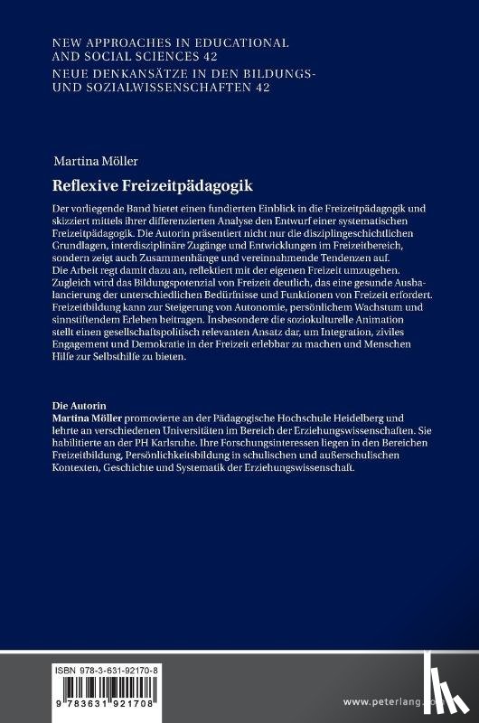 Moller, Martina - Reflexive Freizeitpaedagogik