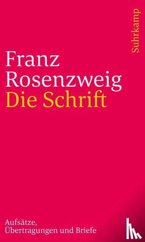 Rosenzweig, Franz - Die Schrift