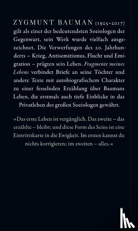 Bauman, Zygmunt - Fragmente meines Lebens