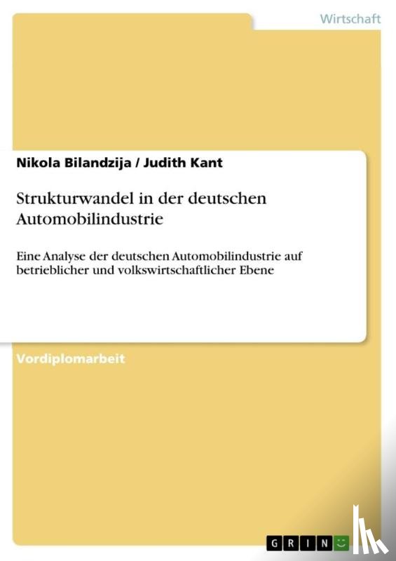 Bilandzija, Nikola, Kant, Judith - Strukturwandel in der deutschen Automobilindustrie