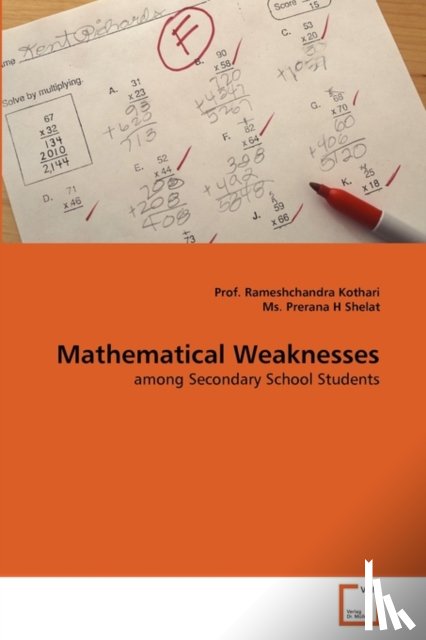 Kothari, Prof Rameshchandra, Prerana H Shelat, MS - Mathematical Weaknesses