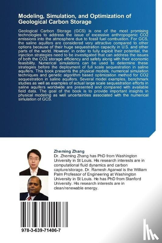 Zhang, Zheming, Agarwal, Ramesh K - Modeling, Simulation, and Optimization of Geological Carbon Storage