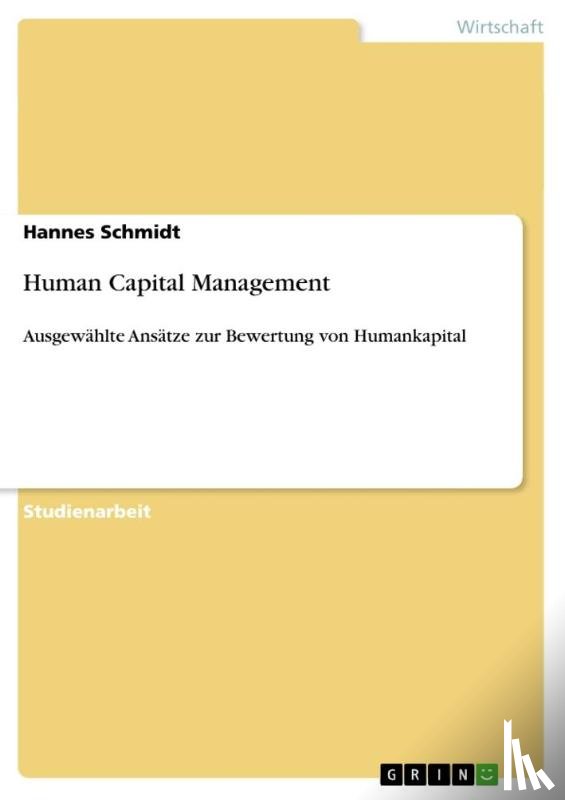 Schmidt, Hannes - Human Capital Management