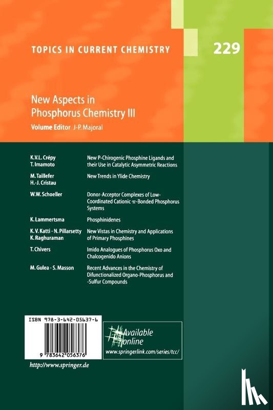  - New Aspects in Phosphorus Chemistry III