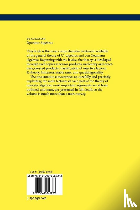 Blackadar, Bruce - Operator Algebras