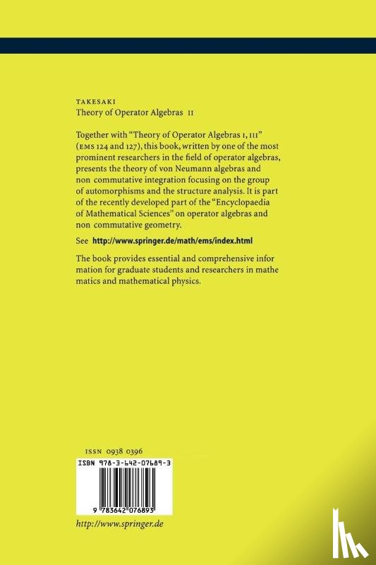 Takesaki, Masamichi - Theory of Operator Algebras II