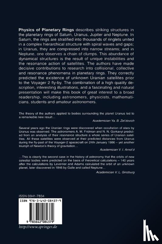 Alexei M. Fridman, Nikolai N. Gorkavyi, D. ter Haar - Physics of Planetary Rings