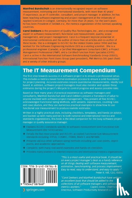 Manfred Bundschuh, Carol Dekkers - The IT Measurement Compendium