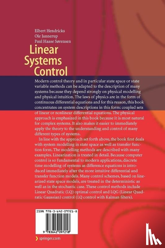 Hendricks, Elbert, Jannerup, Ole, Sørensen, Paul Haase - Linear Systems Control