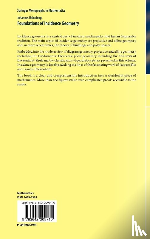 Ueberberg, Johannes - Foundations of Incidence Geometry