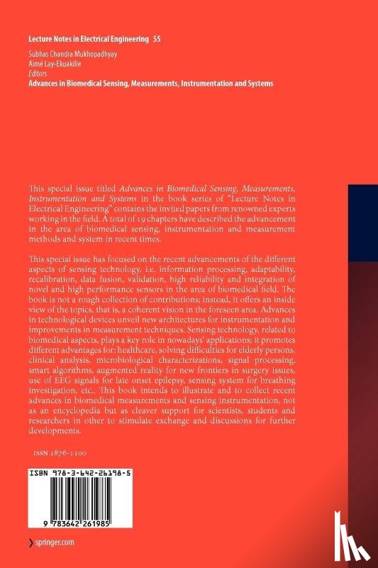  - Advances in Biomedical Sensing, Measurements, Instrumentation and Systems