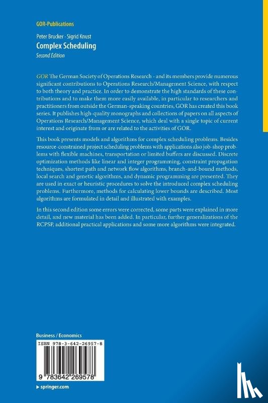 Brucker, Peter, Knust, Sigrid - Complex Scheduling