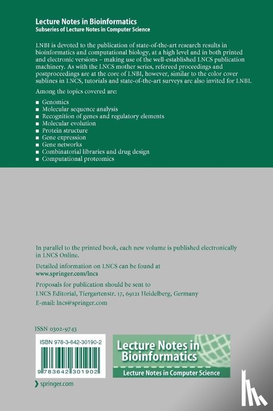  - Bioinformatics Research and Applications