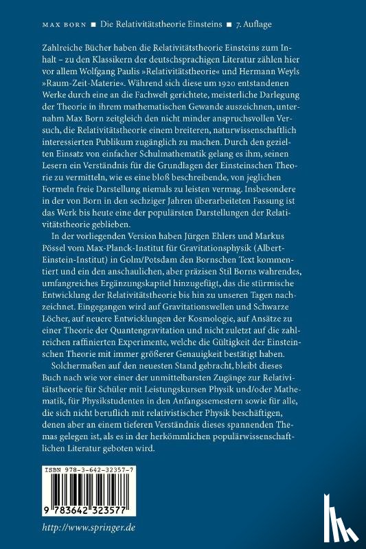 Born, Max - Die Relativitatstheorie Einsteins