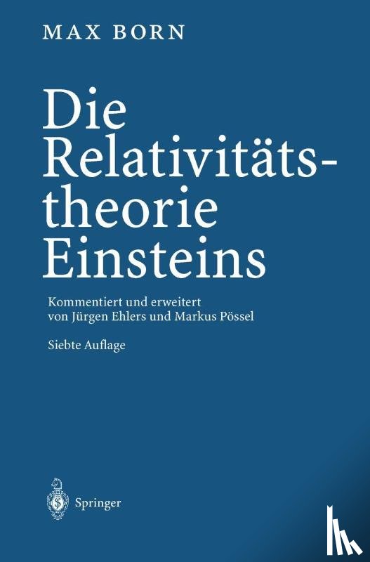 Born, Max - Die Relativitatstheorie Einsteins