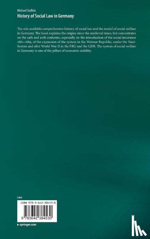 Stolleis, Michael - History of Social Law in Germany