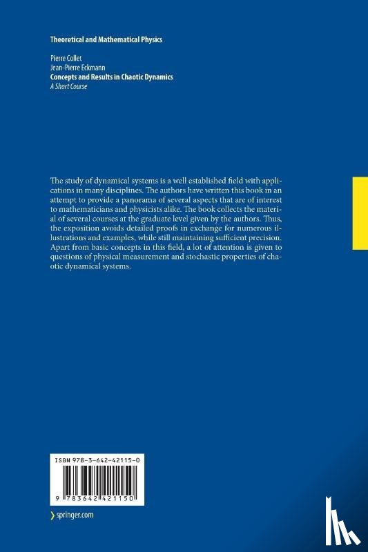 Pierre Collet, Jean-Pierre Eckmann - Concepts and Results in Chaotic Dynamics: A Short Course