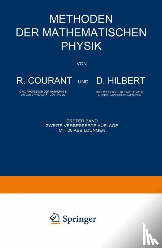 Richard (New York University) Courant, David Hilbert - Methoden Der Mathematischen Physik
