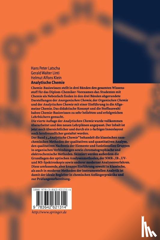 Hans Peter Latscha, Gerald W Linti, Helmut Alfons Klein - Analytische Chemie