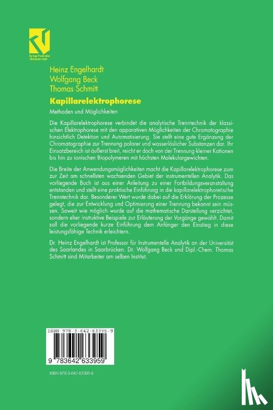 Engelhardt, Heinz, Schmitt, Thomas, Beck, Wolfgang - Kapillarelektrophorese