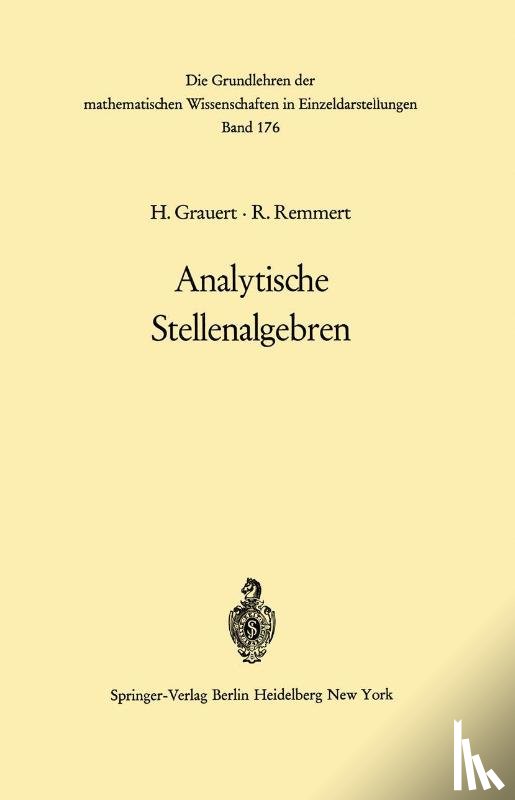 H. Grauert, Reinhold Remmert - Analytische Stellenalgebren
