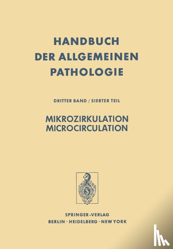 F. Hammersen, J. Lang, D. W. Lubbers, R.G. Mason - Mikrozirkulation / Microcirculation