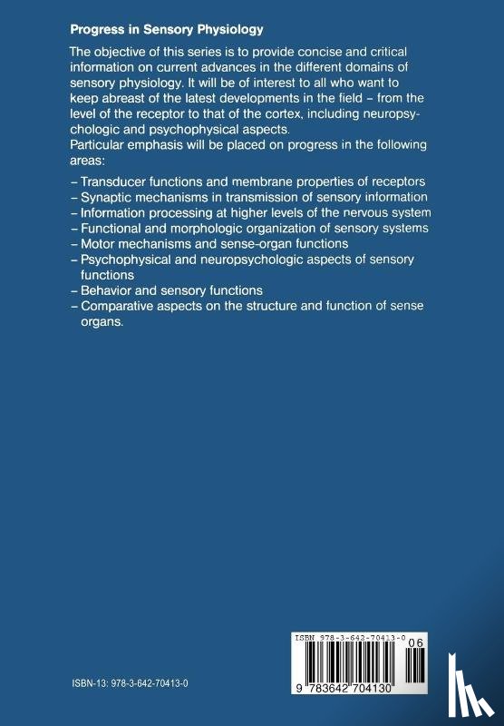  - Progress in Sensory Physiology
