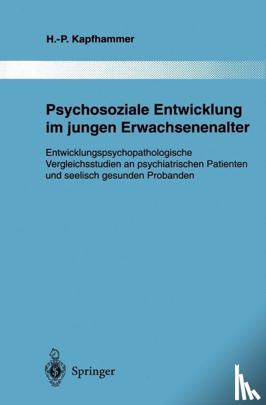 Kapfhammer, Hans-Peter - Psychosoziale Entwicklung im jungen Erwachsenenalter